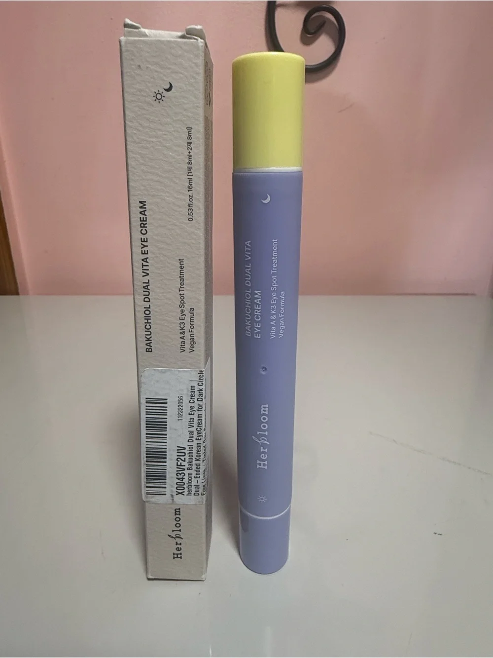 Herbloom Bakuchiol Dual Vita Eye Cream Vita A & K3 Anti-Aging 0.53 fl oz